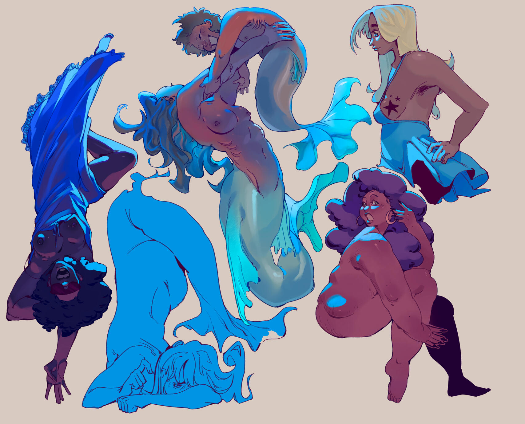 A Compilation of Blue-Based Figures (2023)